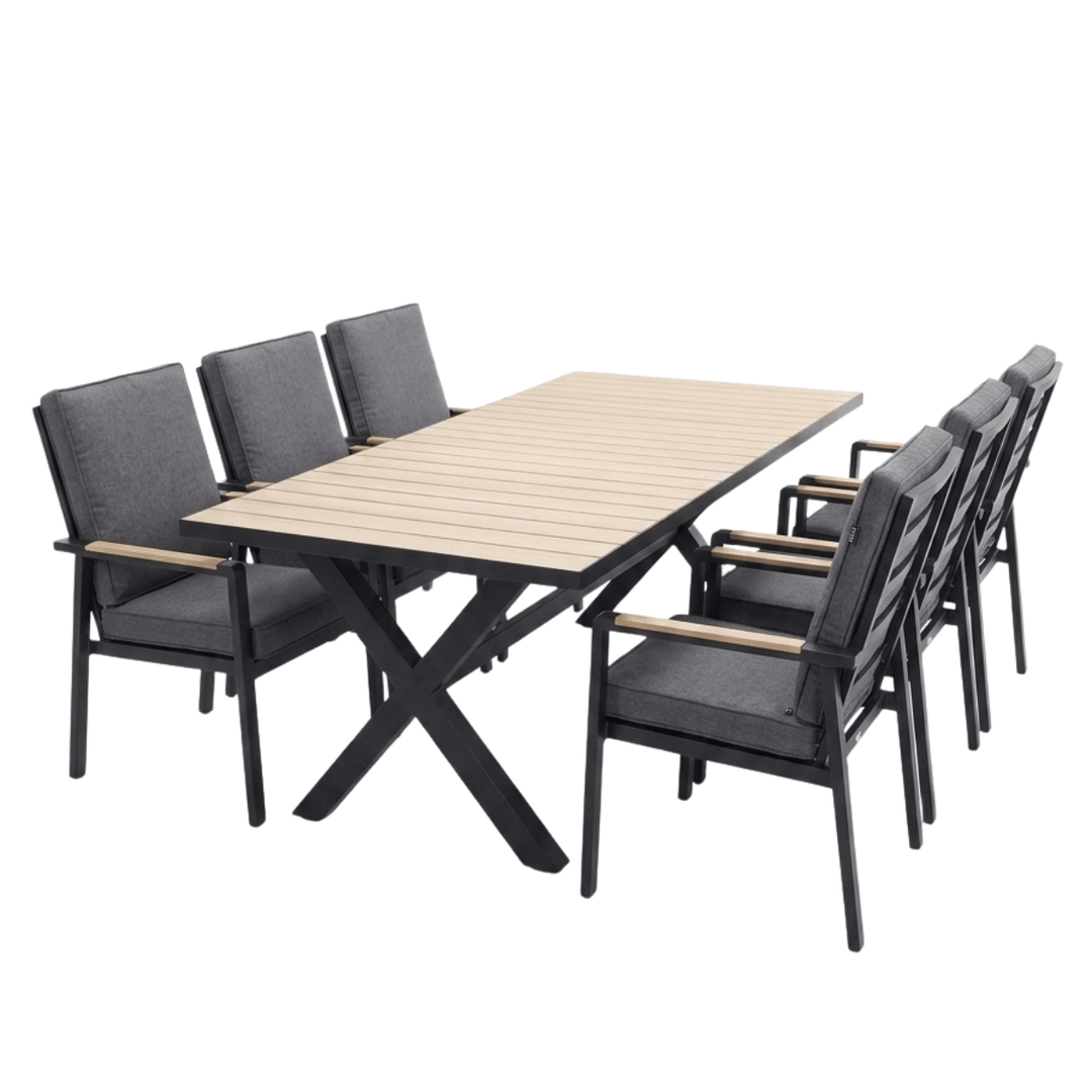 Panama-Asher Large 6 Seat Rectangular Dining Set