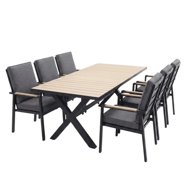 Panama-Asher Large 6 Seat Rectangular Dining Set