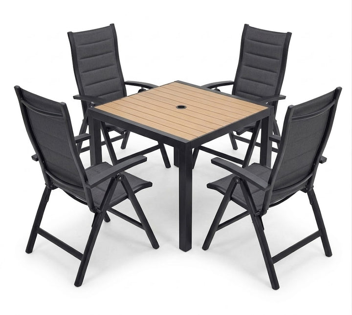 Panama-Kensington Reclining 4 Seat Square Dining Set