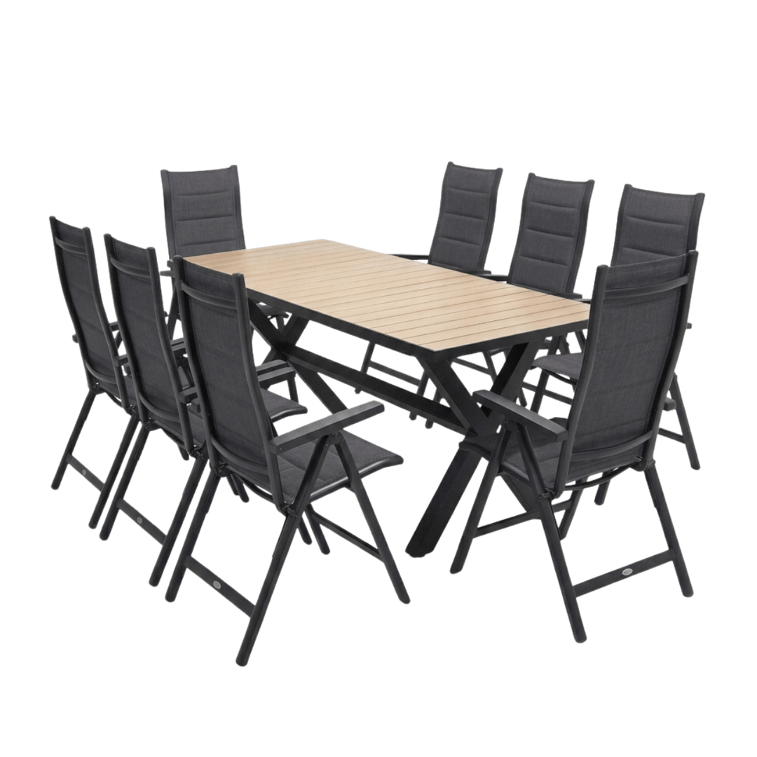 Panama-Kensington Reclining 8 Seat Rectangular Dining Set