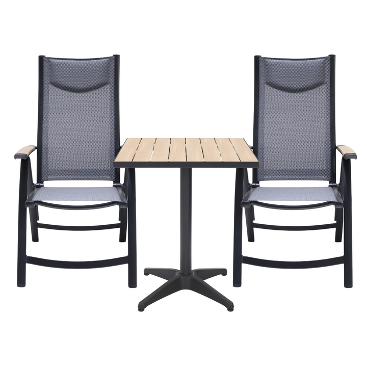 Panama Dark Reclining Bistro Set - Lifestyle Garden