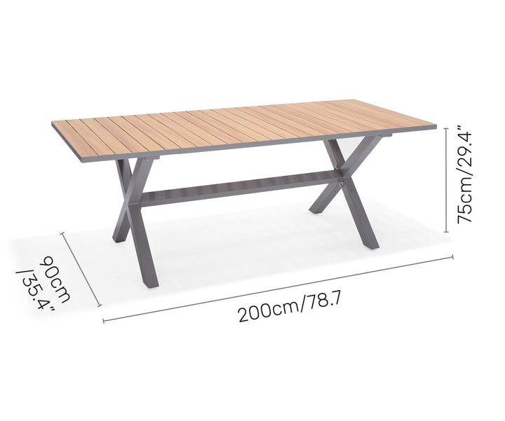 Lifestyle Garden Panama Light 8 Seat Dining Table