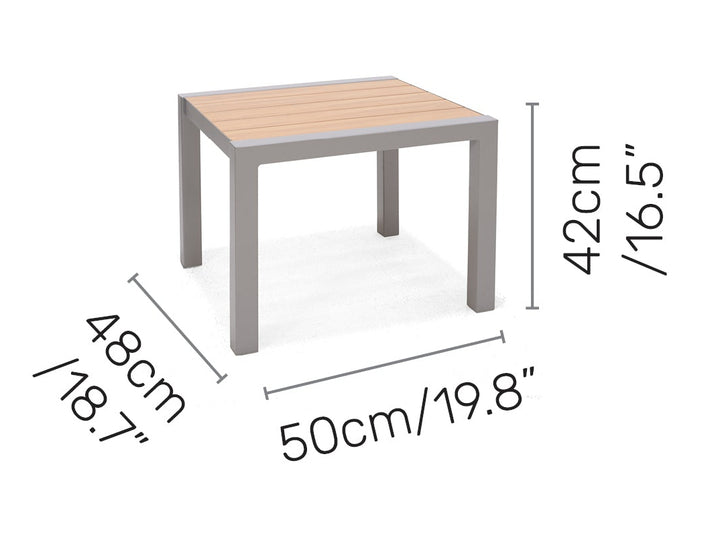Lifestyle Garden Panama Light 50cm Aluminium Side Table