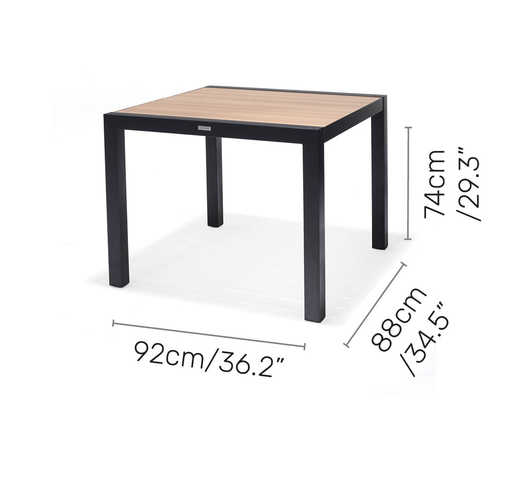 Lifestyle Garden Panama Dark 4 Seat Dining Table
