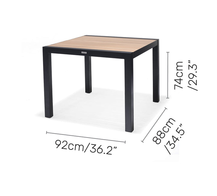 Lifestyle Garden Panama Dark 4 Seat Dining Table