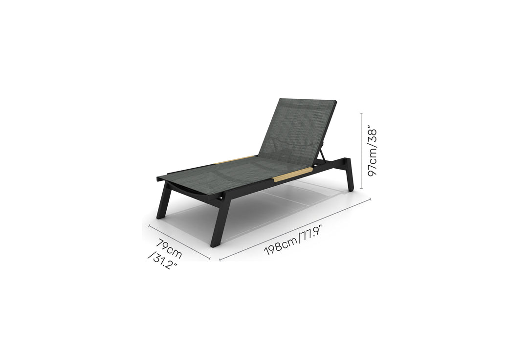 2x Panama Dark Sun Lounger - Lifestyle Garden