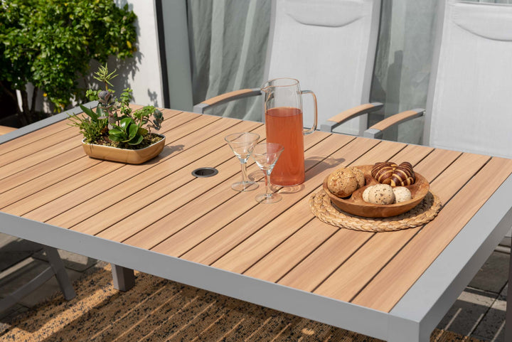 Panama Light 6 Seat Rectangular Mixed Dining Set - Lifestyle Garden