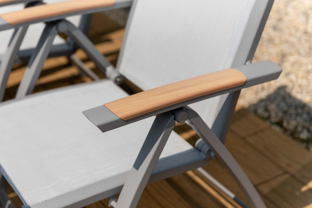 Panama Light 8 Seat Reclining Dining Set - Lifestyle Garden