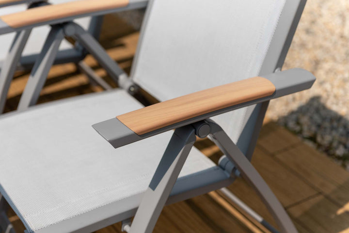 Panama Light 8 Seat Reclining Dining Set - Lifestyle Garden