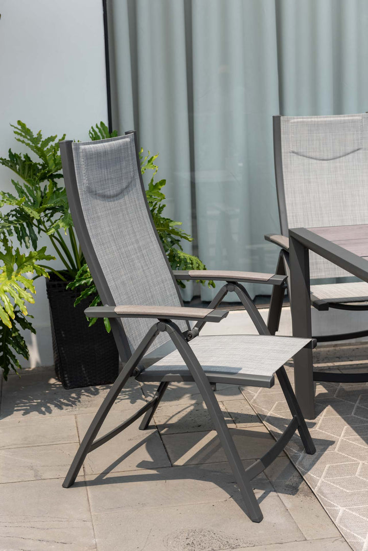 Urbanite Dark Deluxe High Back Reclining 8 Seat Dining Set - Lifestyle Garden