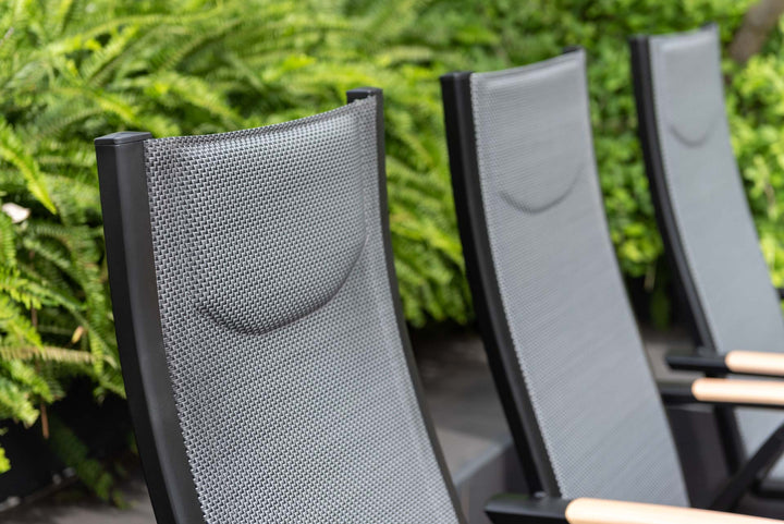 Panama Dark 6 Seat Large Reclining Dining Set - Lifestyle Garden