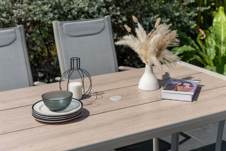 Urbanite Light Deluxe High Back 4 Seat Rectangular Dining Set - Lifestyle Garden