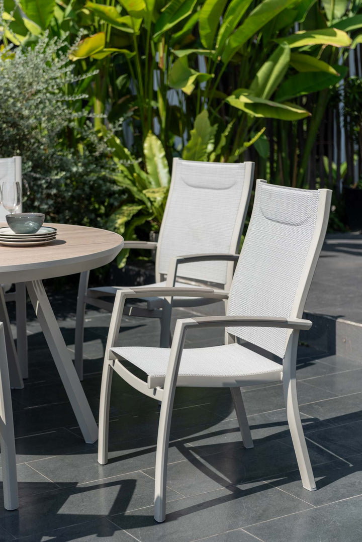 Urbanite Light Deluxe High Back 6 Seat Round Dining Set by Lifestyle Garden
