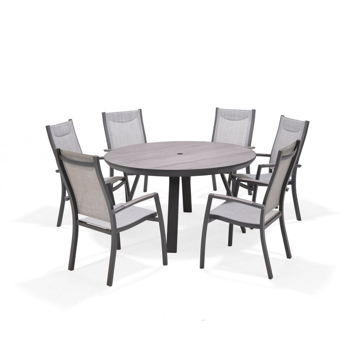 Lifestyle Garden Urbanite Dark Deluxe High Back 6 Seat Round Dining Set