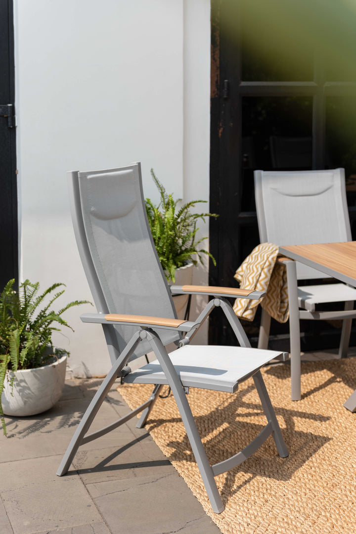 Panama Light 8 Seat Mixed Rectangular Dining Set - Lifestyle Garden