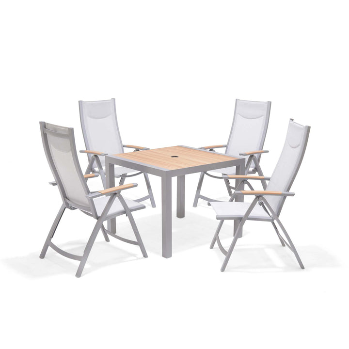 Panama Light 4 Seat Reclining Dining Set - Lifestyle Garden