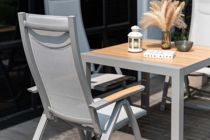 Panama Light 4 Seat Reclining Dining Set - Lifestyle Garden