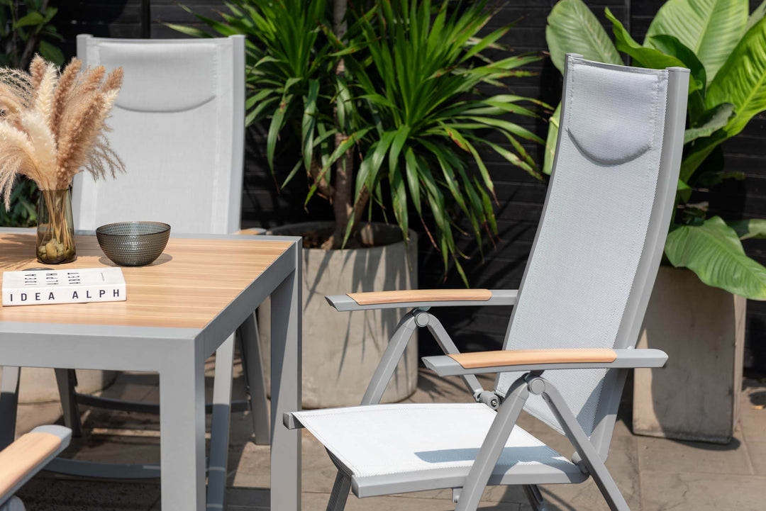 Panama Light 4 Seat Reclining Dining Set - Lifestyle Garden