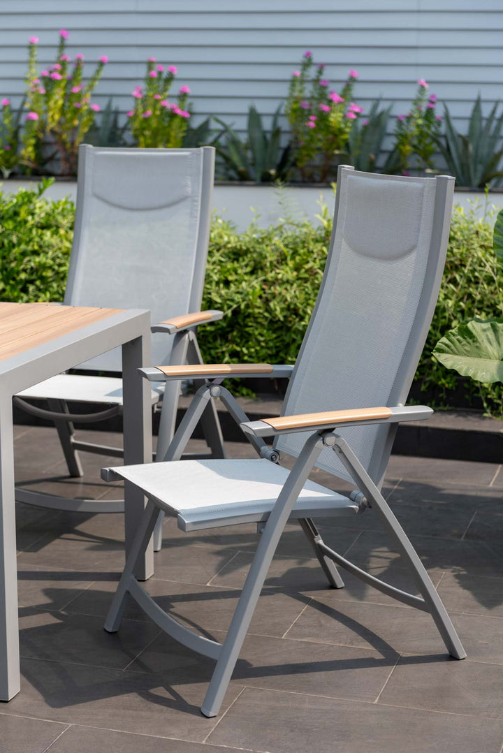 Panama Light 6 Seat Reclining Dining Set - Lifestyle Garden
