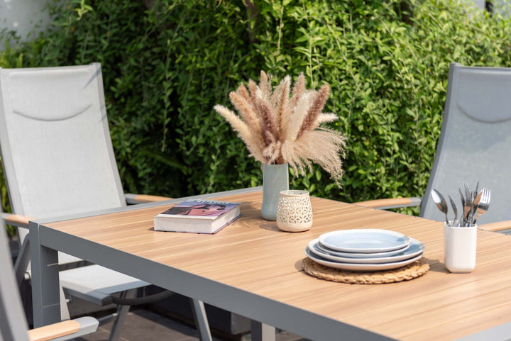 Panama Light 6 Seat Reclining Dining Set - Lifestyle Garden