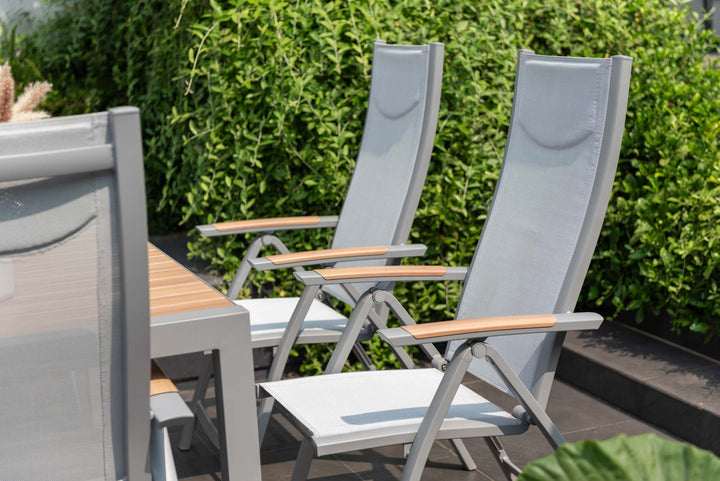 Panama Light 6 Seat Reclining Dining Set - Lifestyle Garden
