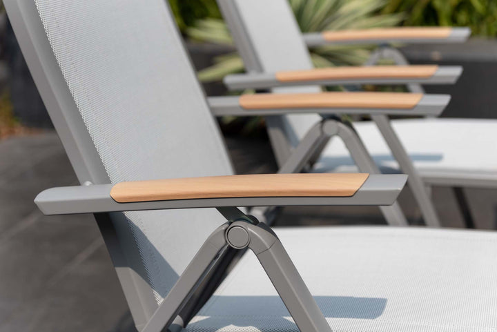 Panama Light 4 Seat Rectangular Reclining Dining Set - Lifestyle Garden