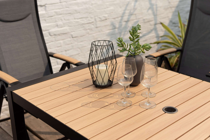 Panama Dark 6 Seat Reclining Dining Set - Lifestyle Garden