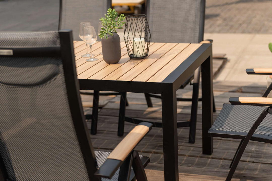 Panama Dark 6 Seat Reclining Dining Set - Lifestyle Garden