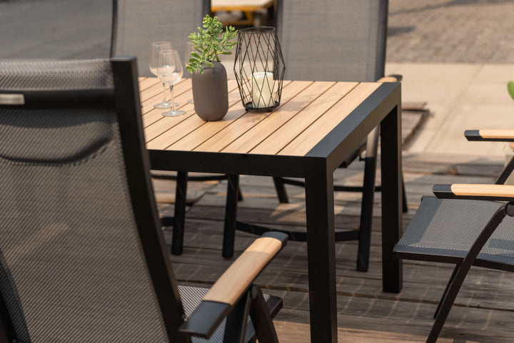 Panama Dark 6 Seat Reclining Dining Set - Lifestyle Garden