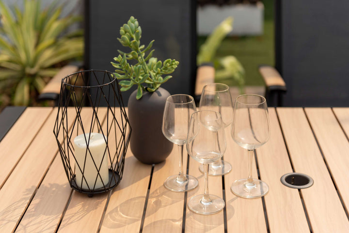 Panama Dark 6 Seat Reclining Dining Set - Lifestyle Garden