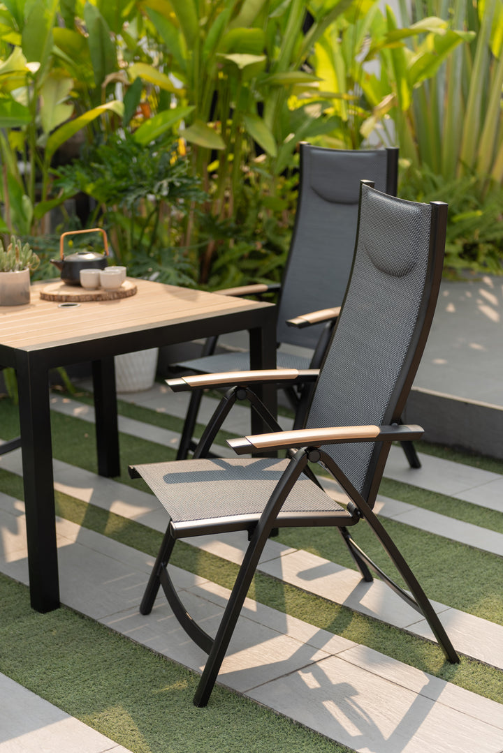 Panama 4 Seat Dining Set with Multi Position Chairs by Lifestyle Garden