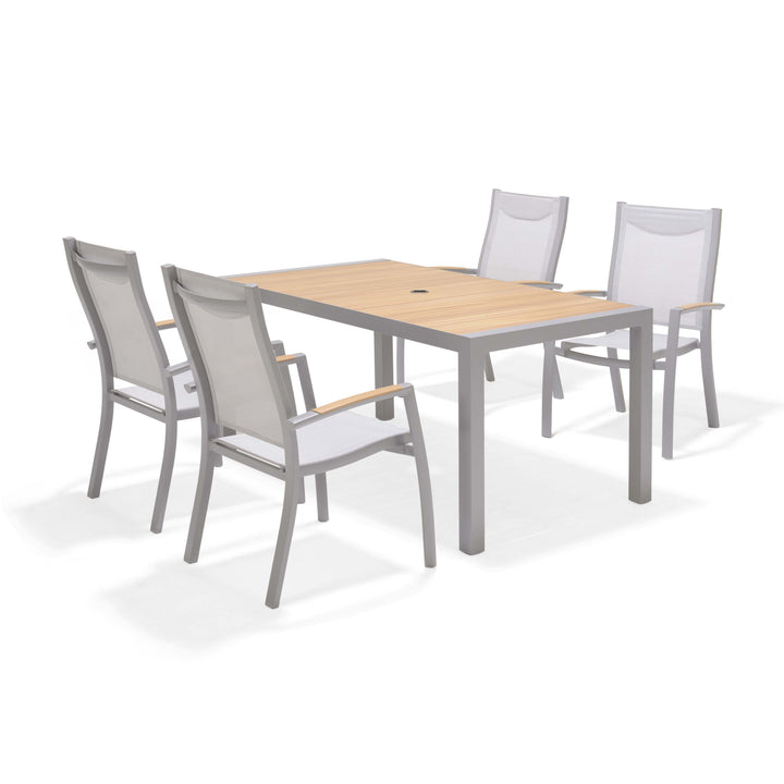 Panama Light 4 Seat Rectangular Dining Set - Lifestyle Garden