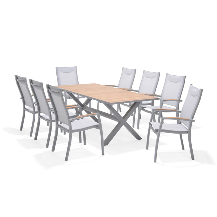 Panama Light 8 Seat Dining Set - Lifestyle Garden