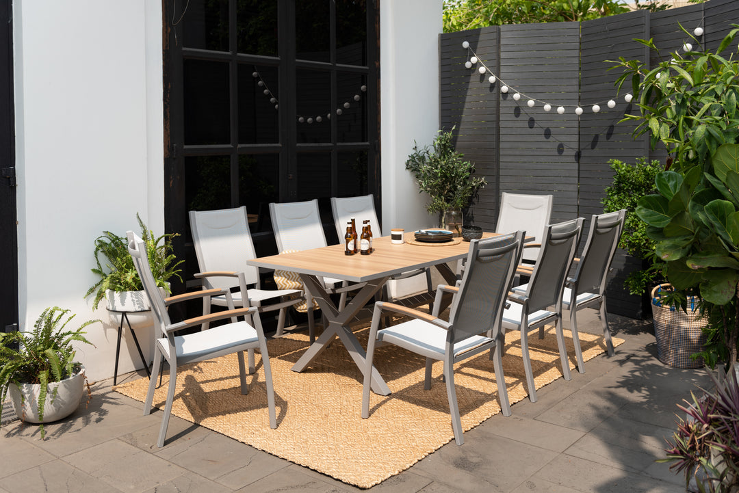 Panama Light 8 Seat Dining Set - Lifestyle Garden
