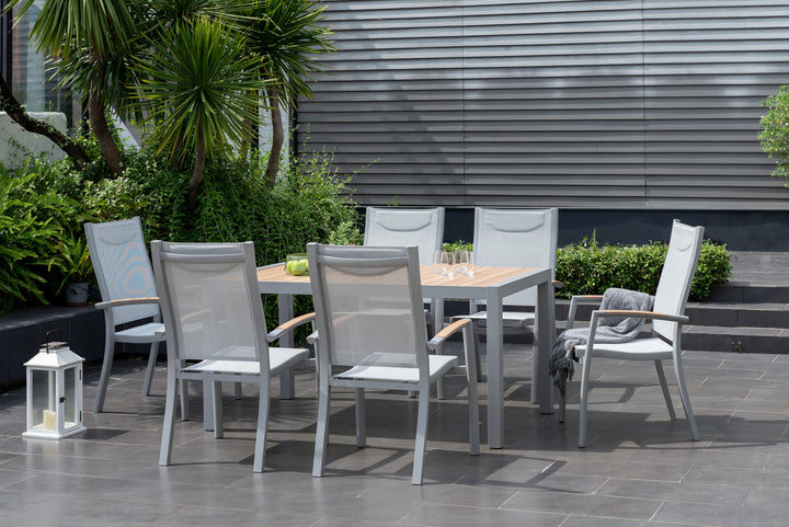 Panama Light 6 Seat Dining Set - Lifestyle Garden