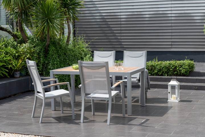 Panama Light 4 Seat Rectangular Dining Set - Lifestyle Garden