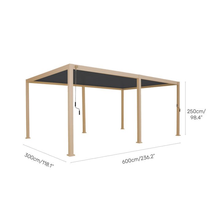 Lifestyle Garden 6x3 Pergola Oak & Charcoal | KENT ONLY DELIVERY