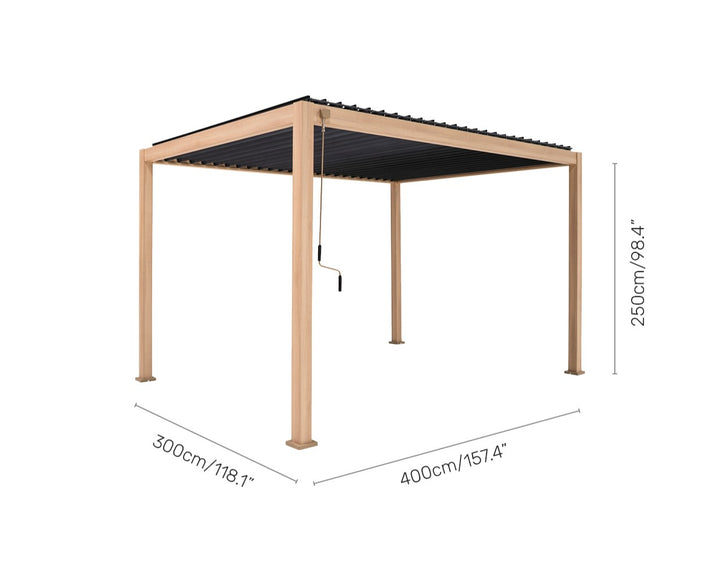 Lifestyle Garden 4m x 3m Pergola Oak & Charcoal | KENT ONLY DELIVERY