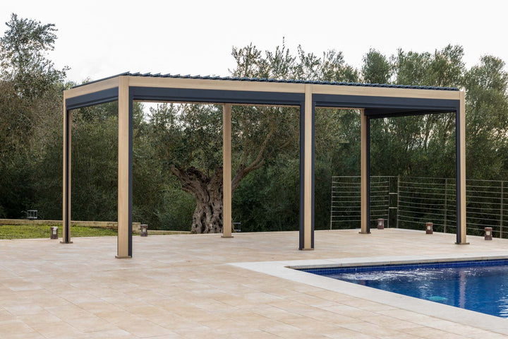 Lifestyle Garden 6x3 Pergola Oak & Charcoal | KENT ONLY DELIVERY