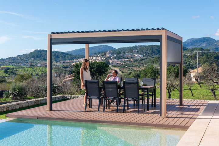 Lifestyle Garden 4m x 3m Pergola Oak & Charcoal | KENT ONLY DELIVERY