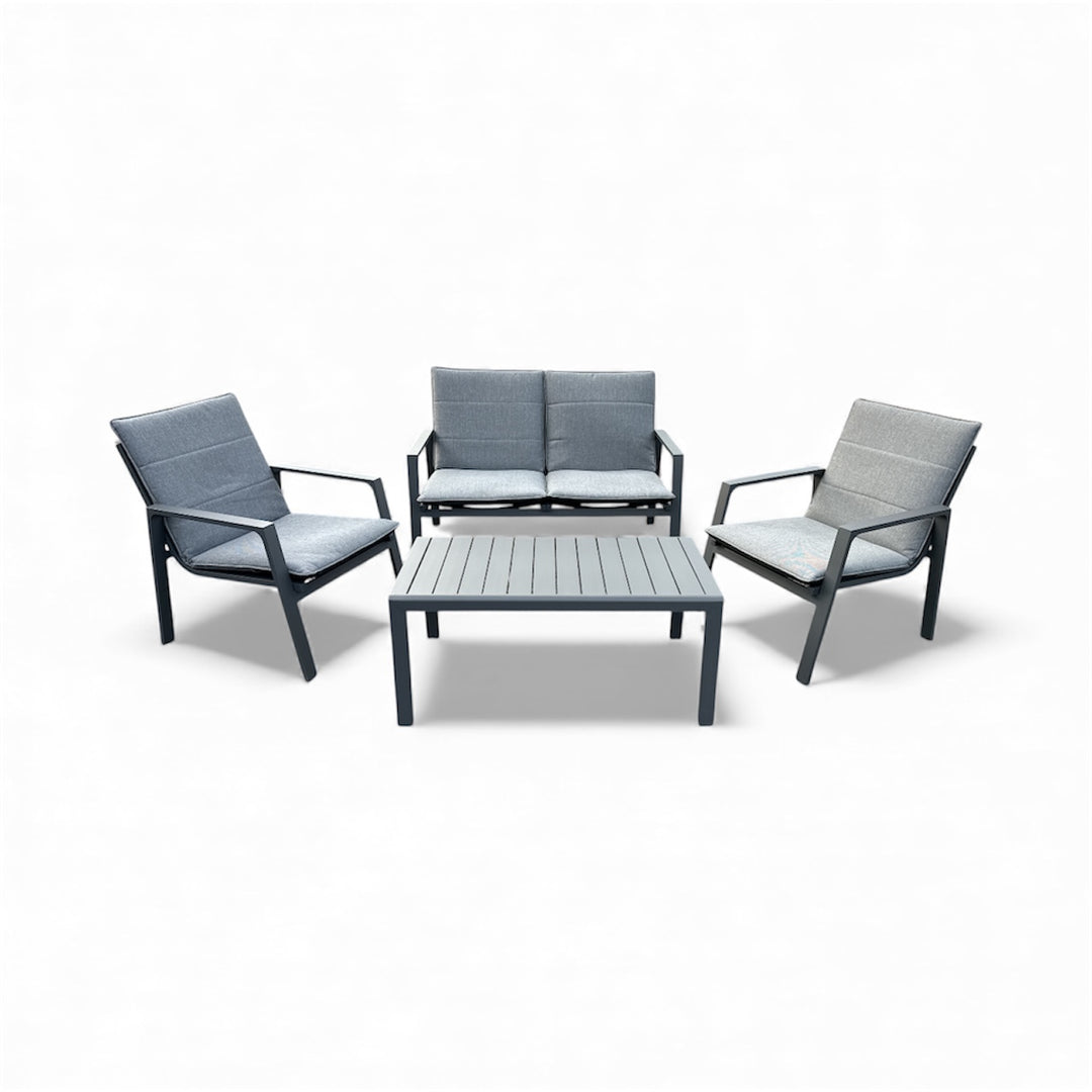 Ivy Aluminium Outdoor 4 Piece Sofa Set in Anthracite