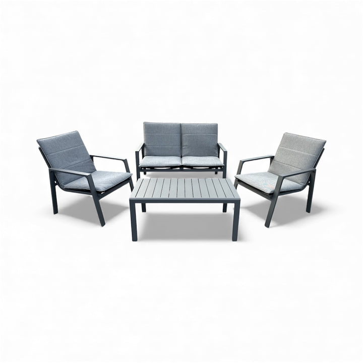 Ivy Aluminium Outdoor 4 Piece Sofa Set in Anthracite