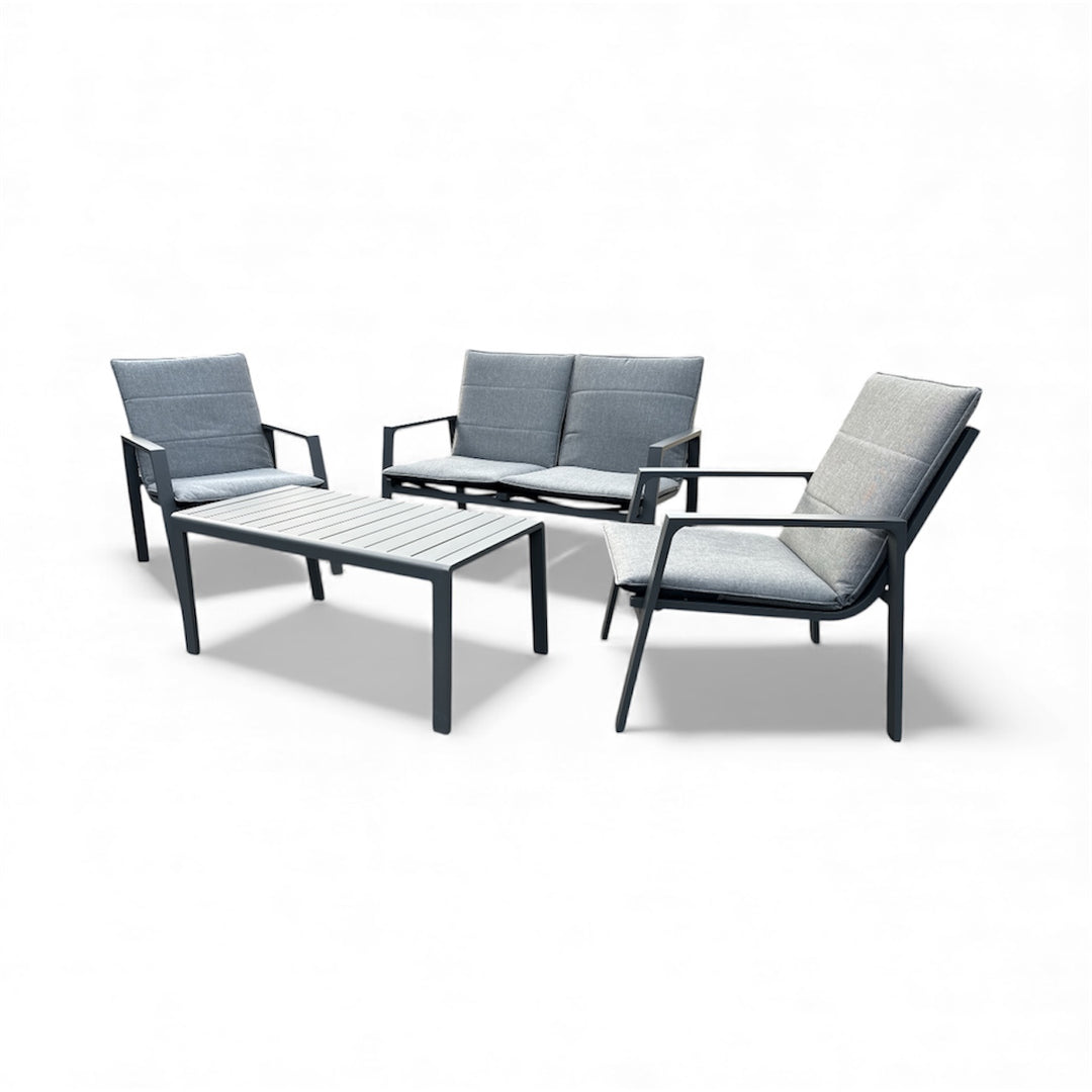 Ivy Aluminium Outdoor 4 Piece Sofa Set in Anthracite