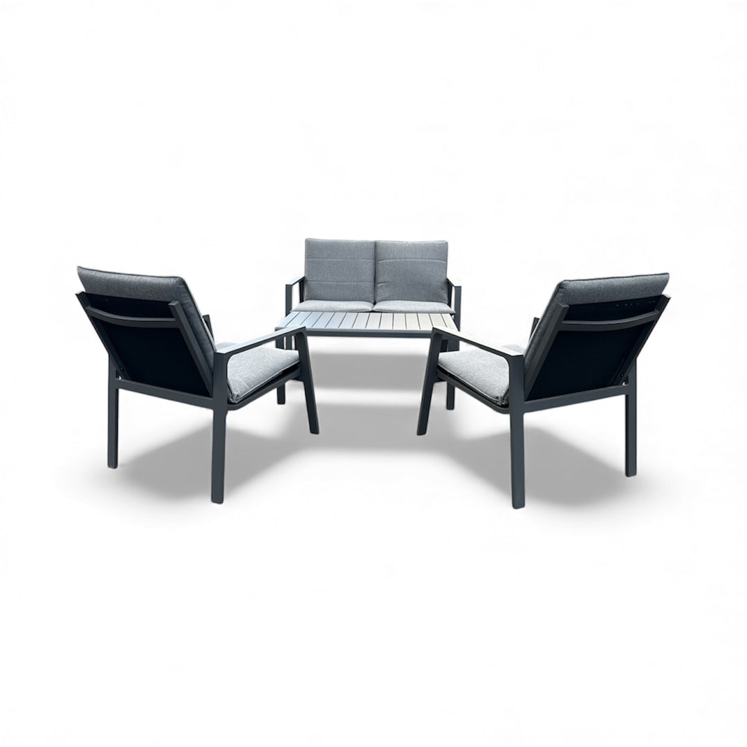 Ivy Aluminium Outdoor 4 Piece Sofa Set in Anthracite