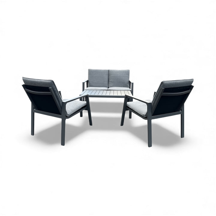 Ivy Aluminium Outdoor 4 Piece Sofa Set in Anthracite