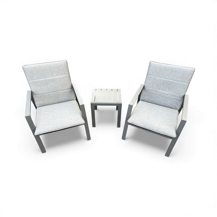 Ivy Aluminium Three Piece Bistro Set in Anthracite