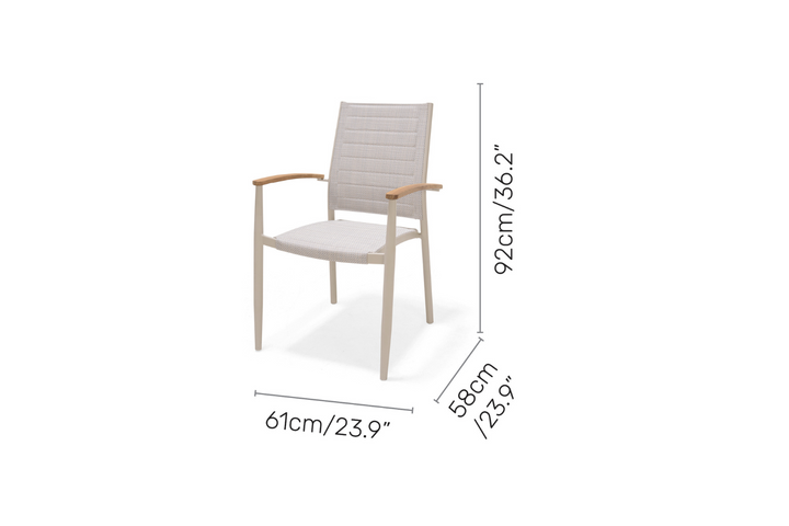 Lifestyle Garden Topaz-Urbanite Light 8 Seat Dining Set with Mesh Chairs