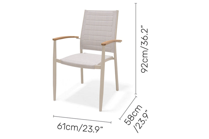 Lifestyle Garden Topaz Light 4 Seat Dining Set