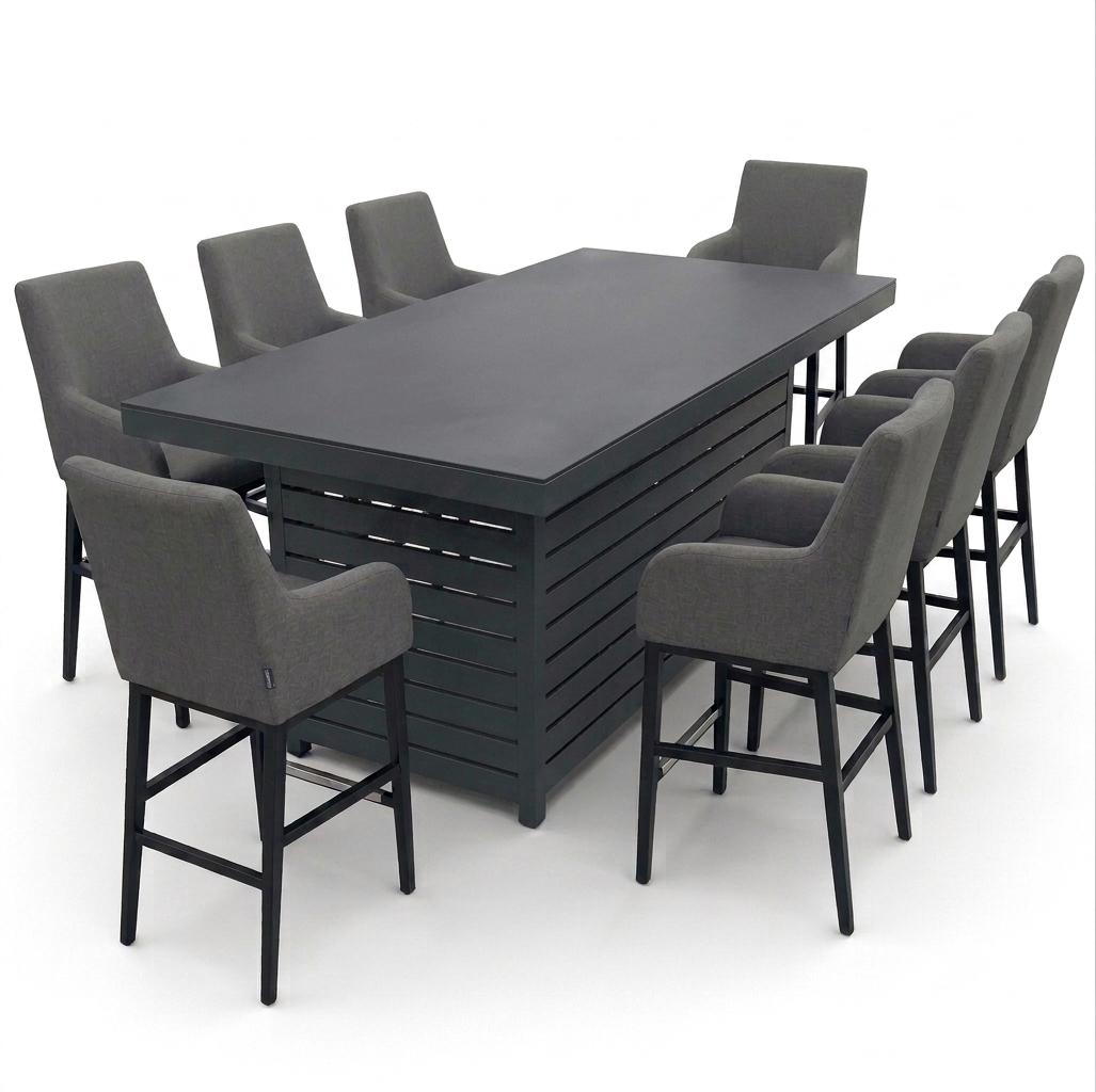 Royale 8 Seat Rectangular Bar Set | KENT ONLY DELIVERY