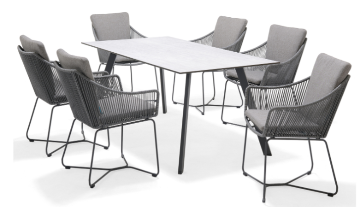 Opal 6 Seat Dining Set by Lifestyle Garden